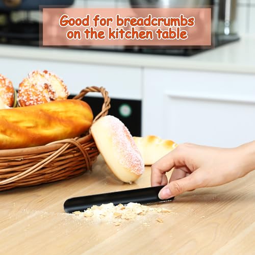 Image of Chumia Crumbers for Servers, Table Crumb Sweepers Bread Cleaner Stainless Steel Table Crumbers for Tablecloth in Restaurants and Homes, Servers, Waiters, Waitresses Tool Accessories (Black,20)