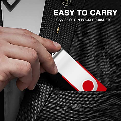 Image of 1GB USB Flash Drive 1PCS, EASTBULL USB 2.0 Thumb Drive Swivel USB Stick Memory Stick Metal Thumb Drive (Red)