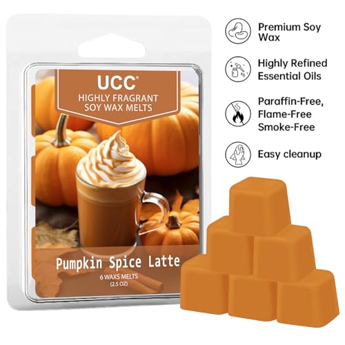Image of UCC Plant Based All Natural Wax Melts, Strong Fragrance, Long Lasting Premium Soy Scented Melts Cubes, Wax Melts Tarts, Colored Wax Melt - 4 Pack