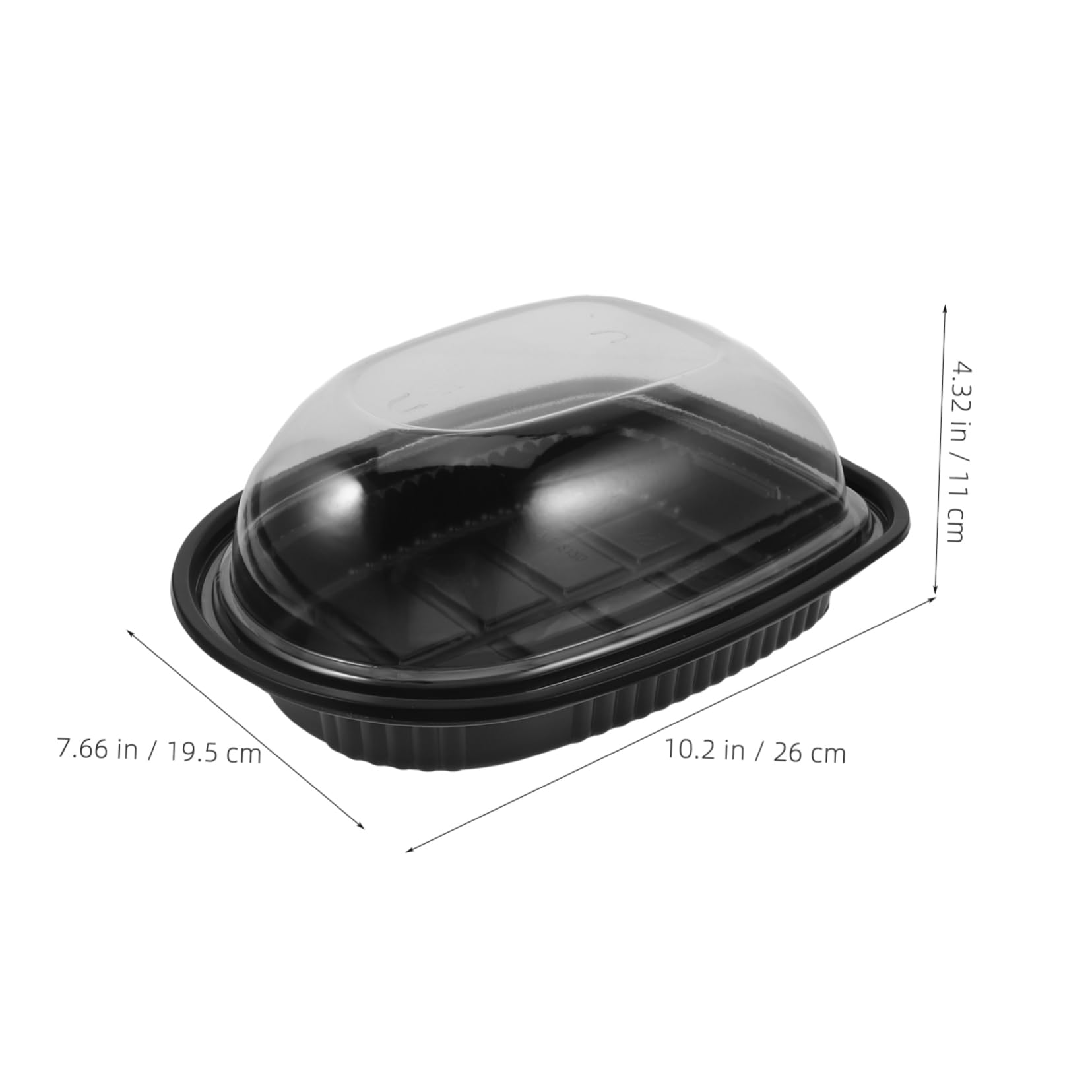 Cabilock 6Pcs Clear Sealed Take out Container Food Storage Boxes for Fried Chicken and Fast Food and Sturdy for Home Takeaway Use