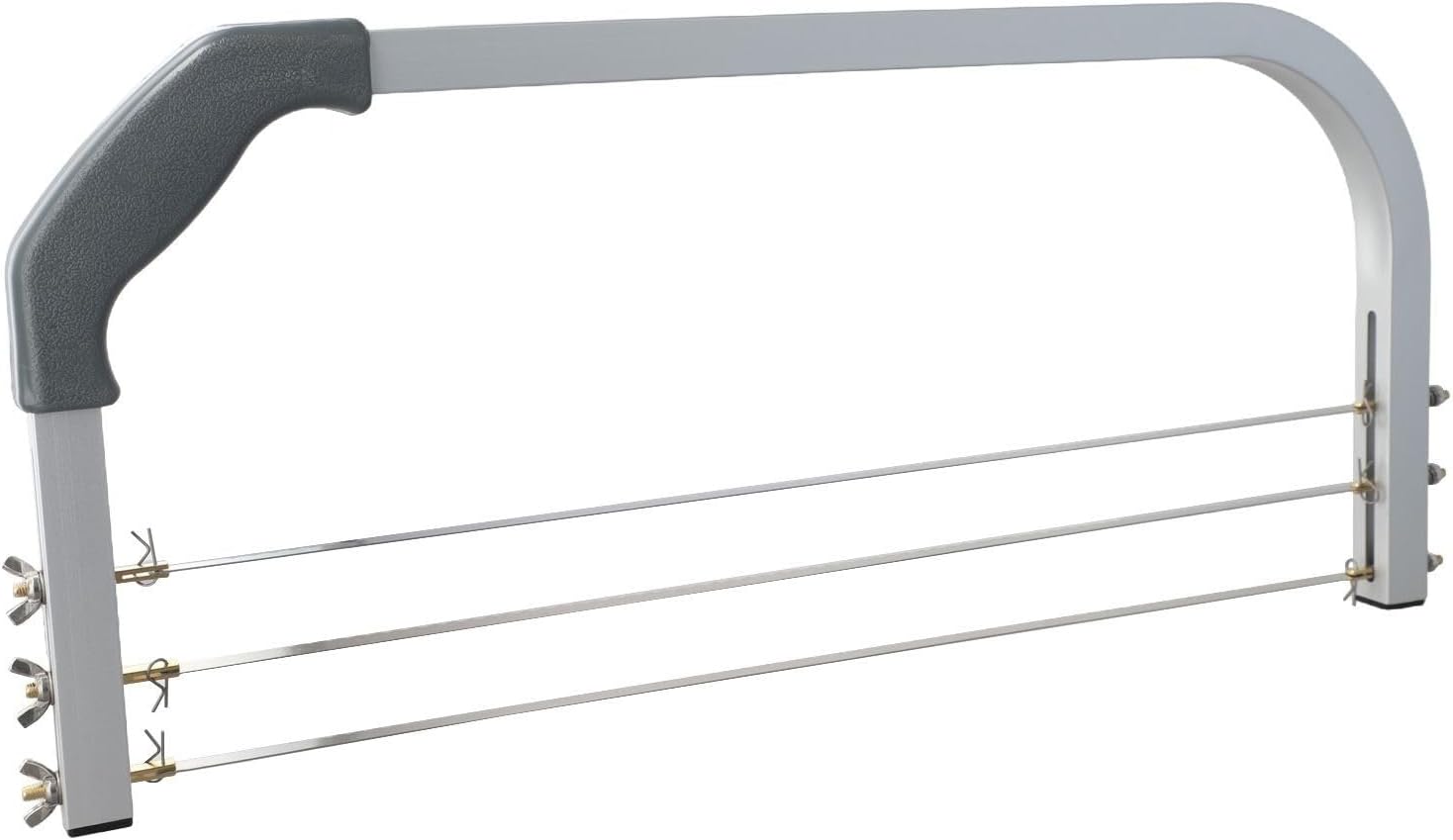 FABULETTA Cake Cutter Leveller with 3 Adjustable Blades, Wire Slicer for Multi-Layer Baking and Decorating, Aluminium Kitchen Tool for Precise Height Control