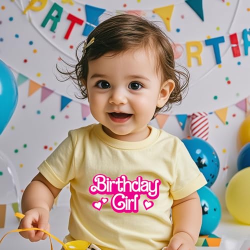 Image of Birthday Girl Tshirt Toddler Birthday Shirts Tees Little Kids Top Outfit Cotton Short Sleeve 2nd 3rd 4th 5th 6th 7th 8th