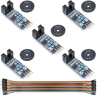 Youmile 5Pcs Speed Measuring Sensor LM393 Speed Measuring Module Tacho Sensor Slot Type IR Optocoupler for MCU RPI Arduino DIY Kit with Encoders
