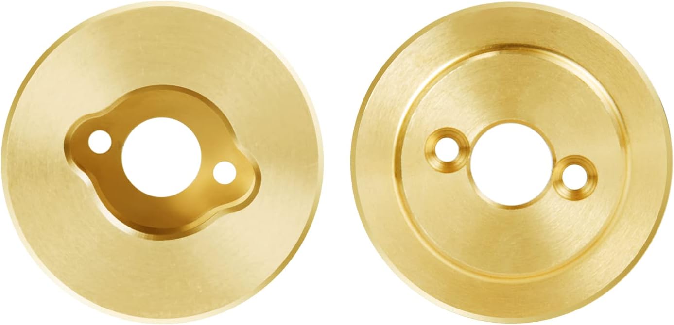 Maleonn 2Pcs Brass Rear Lockout Cup Axle Adapter with Screwdriver for 1/24 RC Crawler SCX24 Upgrades Accessories