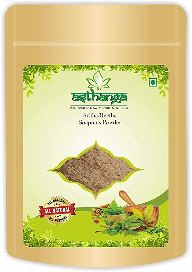Asthanga Aritha en polvoReethaRithaSoapnutsSapindus Mukoross Powder (polvo de aritha, 35.27 oz2.2 lbs)