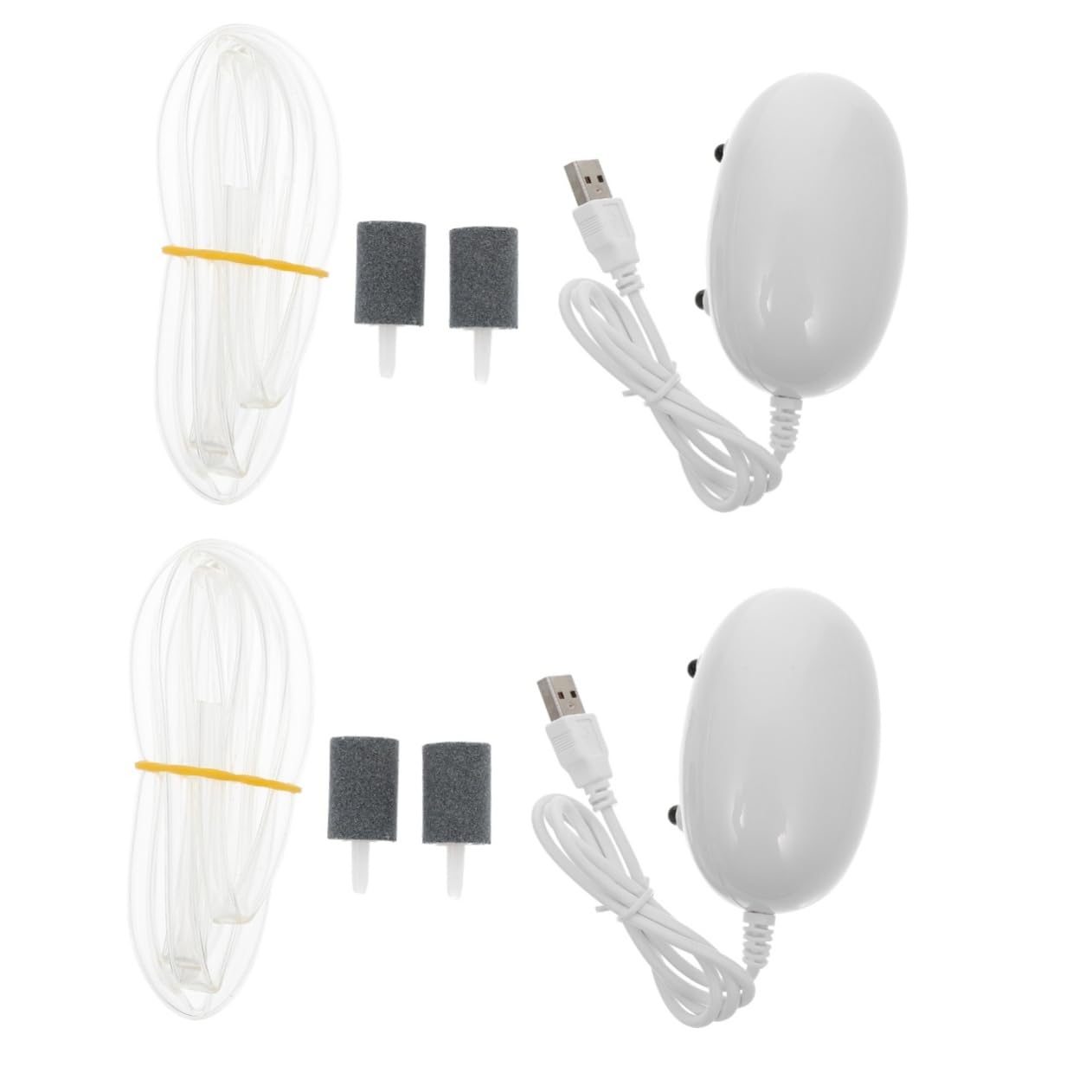 3St tragbare luftpumpe USB Sauerstoffpumpe Tank- Sauerstoff-Luftpumpe Mini Luftpumpe Sauerstoff-Aquarium-Luftpumpe Belüftungspumpe Bewegung reinem Kupfer Weiß