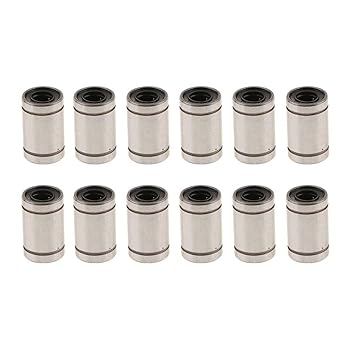 Generic 12 Pieces LM8UU 8 mm Linear Ball Bearing for 3D Printer RepRap Prusa CNC Parts