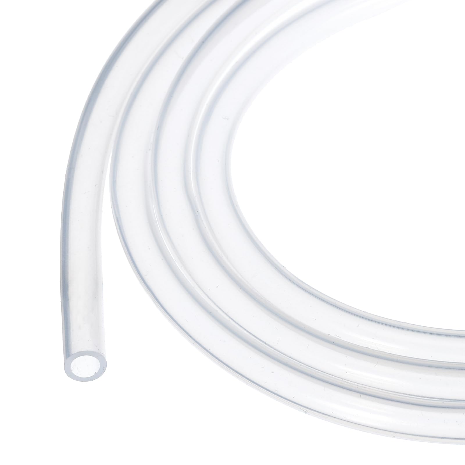 Rebower 10ft Silicone Tubing 5mm ID 8mm OD Clear Industrial Plastic Tubing Pure Silicone Hoses for Pump Siphoning Draining Irrigation Brewing