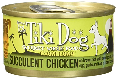 Tiki Dog Gourmet Whole Food 12-Pack Kauai Luau Succulent Chicken on Brown Rice