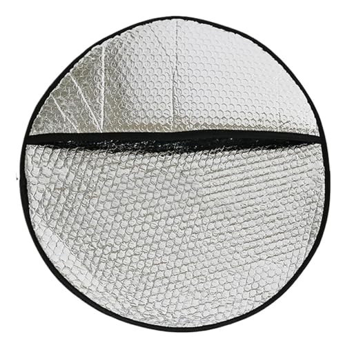 Rennlenkrad Aluminium-Sonnenschutz Faltbarer Sonnenschutz Fürs Autolenkrad Silber