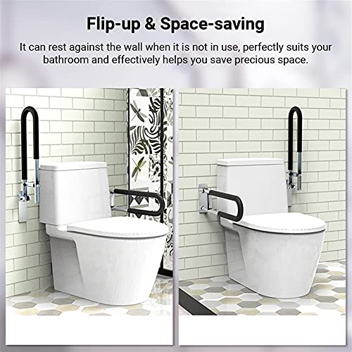 Main courante de securite design argent pour toilettes et douche