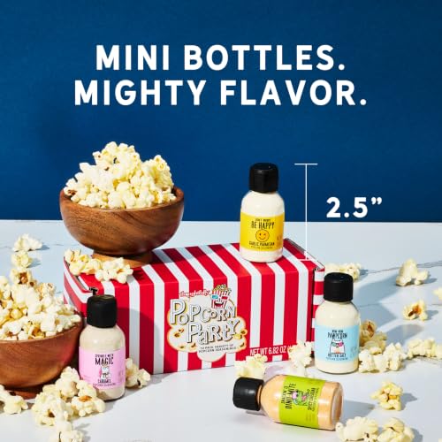 Image of Thoughtfully Gourmet Popcorn Seasoning Sampler Kit, 10 Flavors - Kettle Corn, Garlic Parmesan, Bacon Cheddar, Caramel, Butter and More