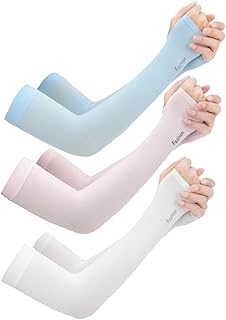 BESPORTBLE 4 Pares De Mangas De Braço De Corrida Manga De Braço De Basquete Spf Mangas De Braço De Corrida Mangas De Sol Protetor De Braço Ao Ar Livre Mangas De Buraco Para O Polegar Mangas