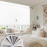 Kincmo No Drill Motorized Blinds with Remote, 100% Blackout Roller Shades for Windows, Custom Electric Blinds Compatible with Alexa, Apple Homekit, Google Home (100% Blackout - Fabric Samples)