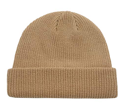 Connectyle Classic Men's Warm Winter Hats Acrylic Knit Cuff Beanie Cap Daily Beanie Hat (Khaki) ,Medium
