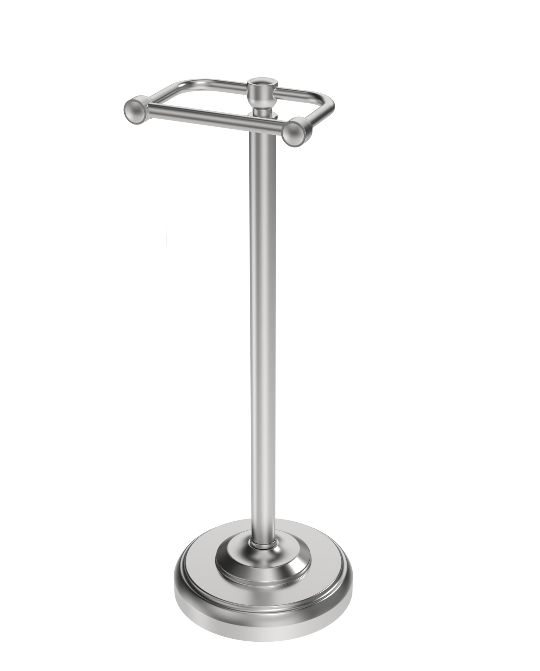 Supporto per carta igienica, in nichel spazzolato, autoportante, design girevole e base stabile in acciaio inox SUS304, per bagno