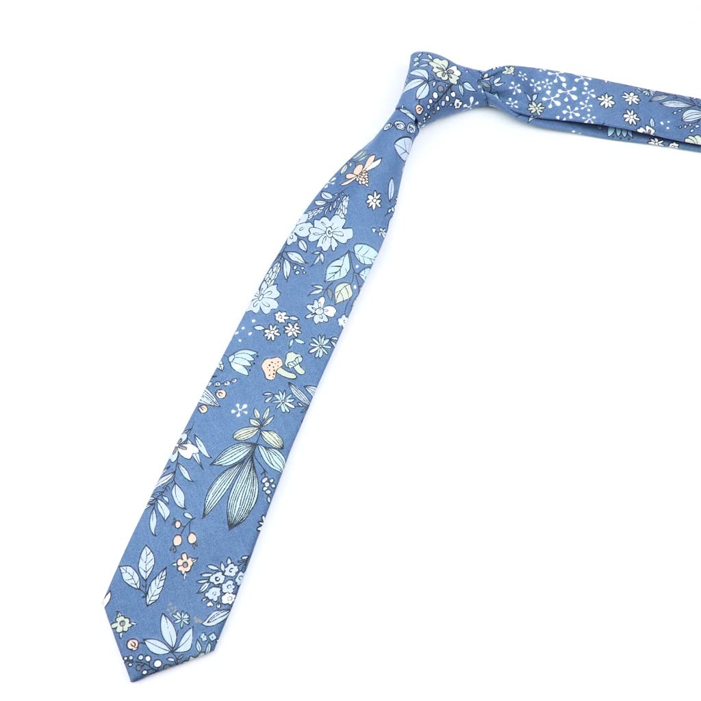 Corbata Floral de algodón Corbata Estampada Ajustada para Hombre Corbata Casual para Hombre Traje de Corbata Pajarita Floral