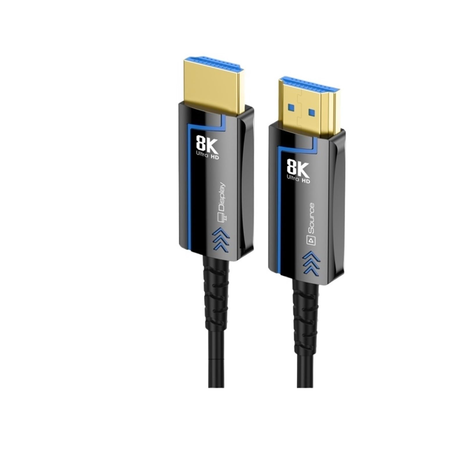 Câble Fiber Optique 2.1 Compatible HDMI 8K, 60Hz 4K 120Hz, Ultra Haute Vitesse 48Gbps HDR EARC HDCP For Boîtier TV HD, Projecteur D'ordinateur(8k-04-01-728,2m)