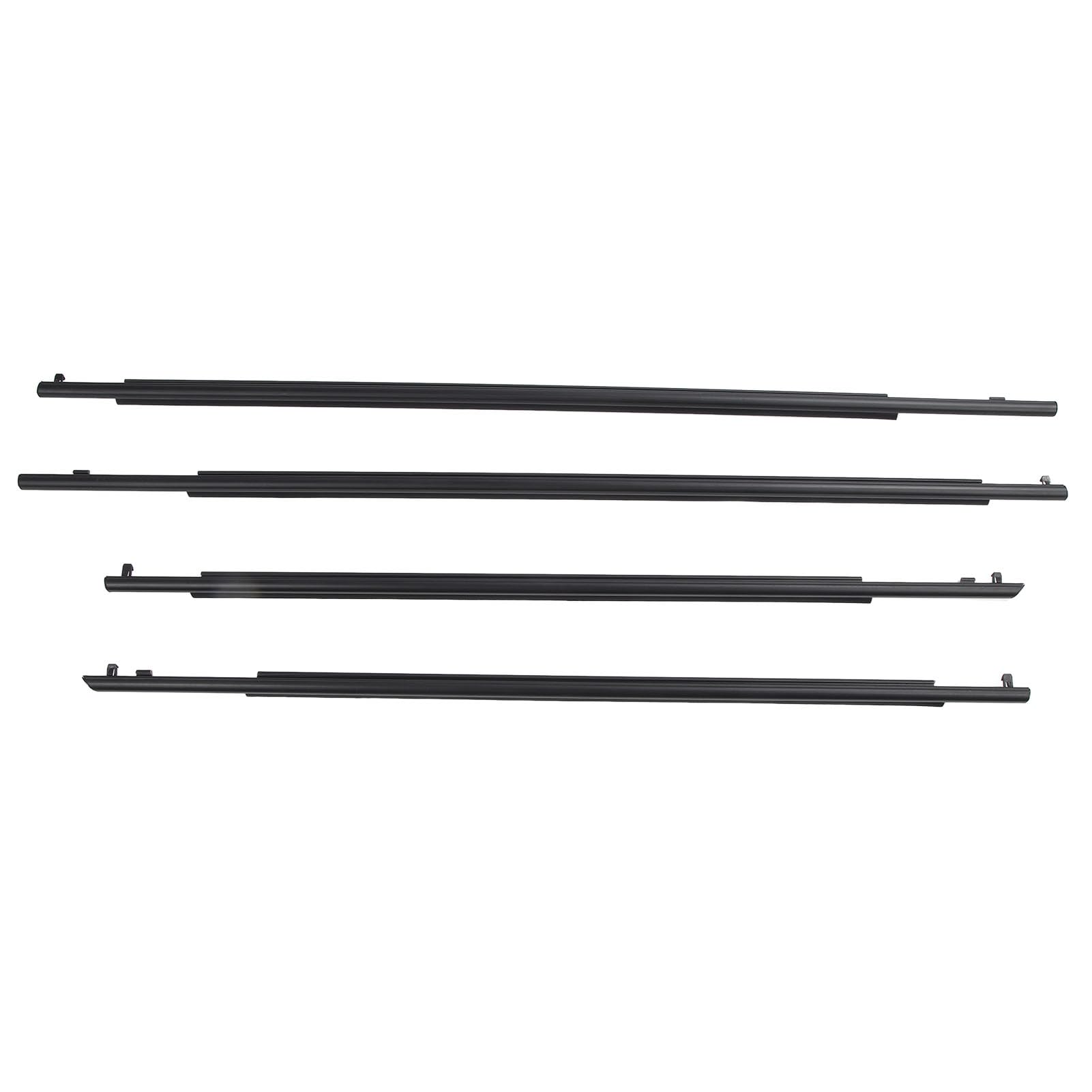 CHICIRIS Burletes para Puerta, Burletes de Goma para Moldura de Cinturón de Puerta, 4 Piezas, Reemplazo Directo para Cinturón de Sellado de Ventana Exterior Delantero, Trasero, Izquierdo y Derecho