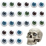 24 Pcs Künstliche Augäpfel Gruselige Halbhohle Halloween Augen Mehrfarbige