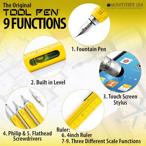 Image of Monteverde USA One Touch Tool Pen, Fountain Pen, Yellow (MV35231)