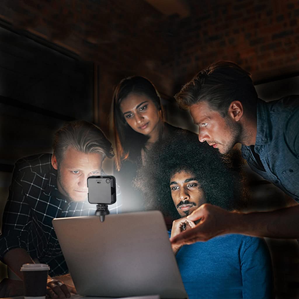 Kit di Illuminazione per Videoconferenza, Luci Video per Computer a Clip, Illuminazione Fotografica Portatile, 2100 mAh Ricaricabile, Lampada da Pannello Dimmerabile 2500-6500K
