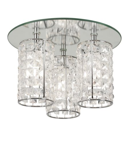 Lampe de salle de bain luminaire plafonnier gouttes cristal chromé