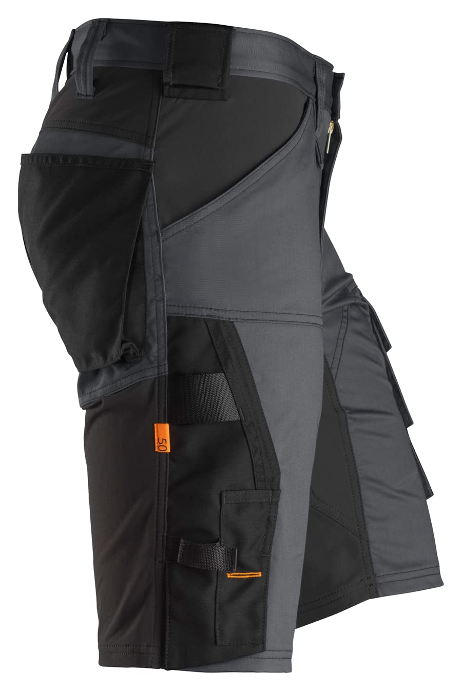 Pantalones cortos elásticos AllroundWork Gris Acero-Negro talla 52