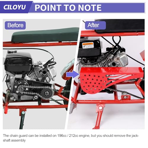 Image of Mini Bike Chain Guard Protector, Clutch Cover Compatible with Predator 212 224 Engine Coleman CT200U CT200U-EX BT200X Baja Doodlebug DB30 Monster Mega Moto 80 105cc CT100U CC100X Minibike Parts