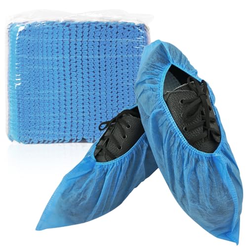 Schuhüberzieher Einweg100 Stück (50 Paar) Vliesmaterial Staubdicht, rutschfest Faltbar Einheitsgröße Schuh Überzieher Einweg, Schuhe/Fußböden/Teppiche Sauber und Ordentlich zu Halten