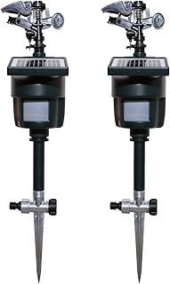 Solar Motion Activated Sprinkler to Deter Animal Cat, Birds, Dogs Repellent Outdoor Lawn Motion