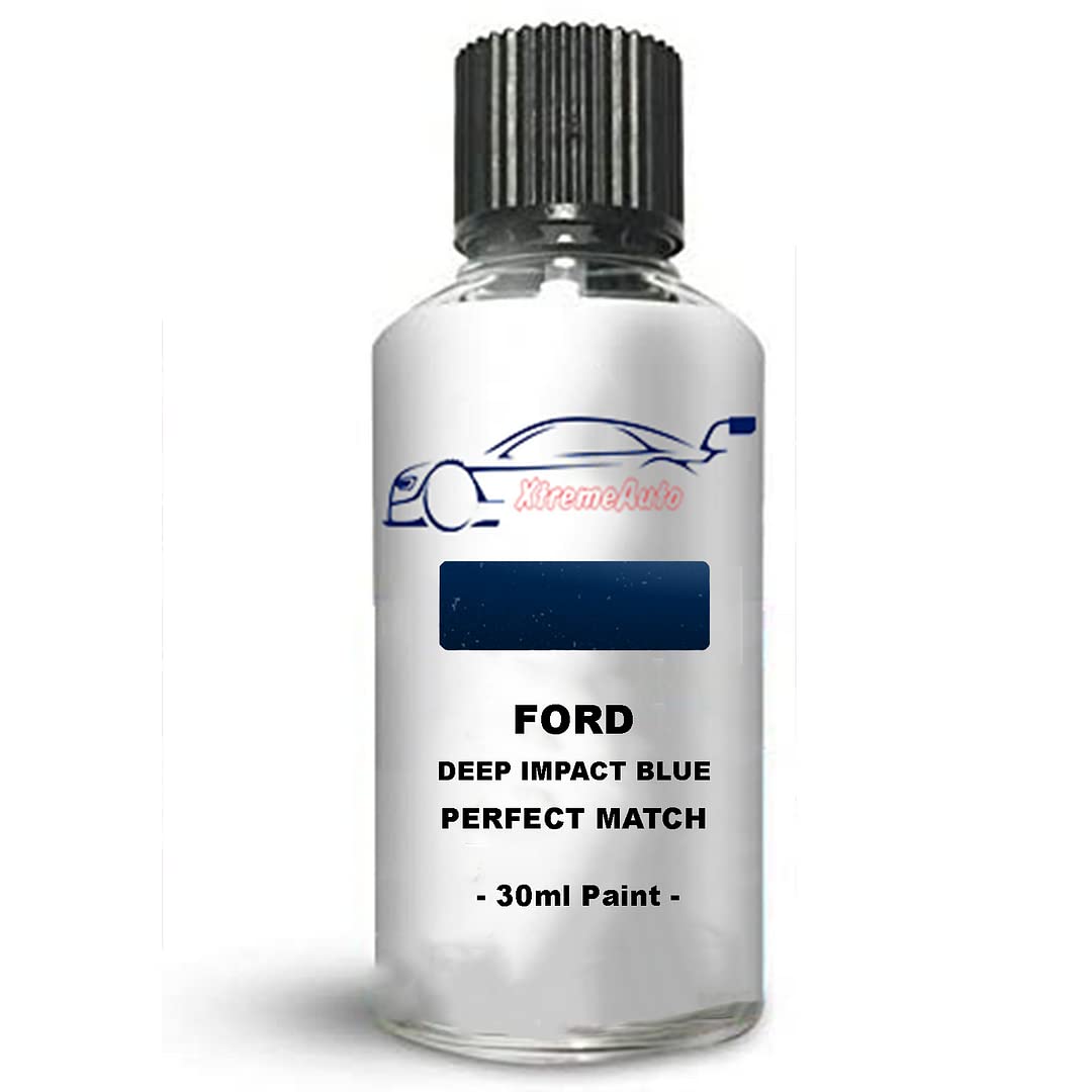 Xtremeauto Touch Up Paint For Ford Fiesta Deep Impact Blue Dcwe 30Ml Direct Appliance Chip Scuff Mark Brush In Lid
