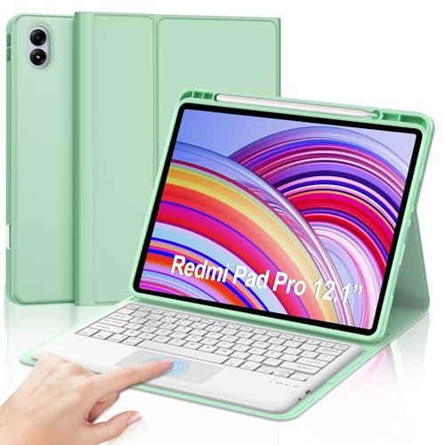 Teclado para Redmi Pad Pro 12.1 inalámbrico con trackpad multitáctil y funda magnética