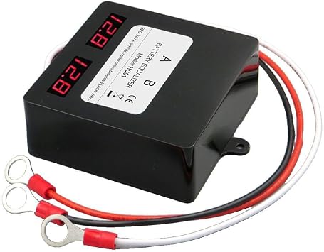 Battery Voltage Balancer, LED Display Battery Equalizer 24v48v battery Charge and Discharge Voltage Balancer for Gel Flood Acid Lithium BatteryHC01