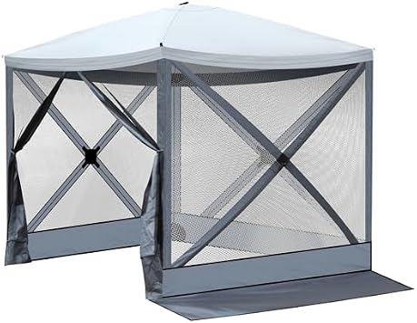 Pop up Gazebo Tent for Backyard, 6.8X7.2ft, Instant Screened Tent Screen House Canopy with Netting