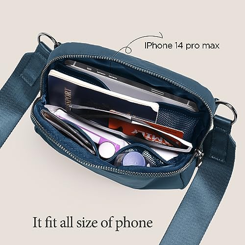 Image of ODODOS Crossbody Bag with Adjustable Strap Small Shoulder Pouch for Workout Running Traveling Hiking, Blue