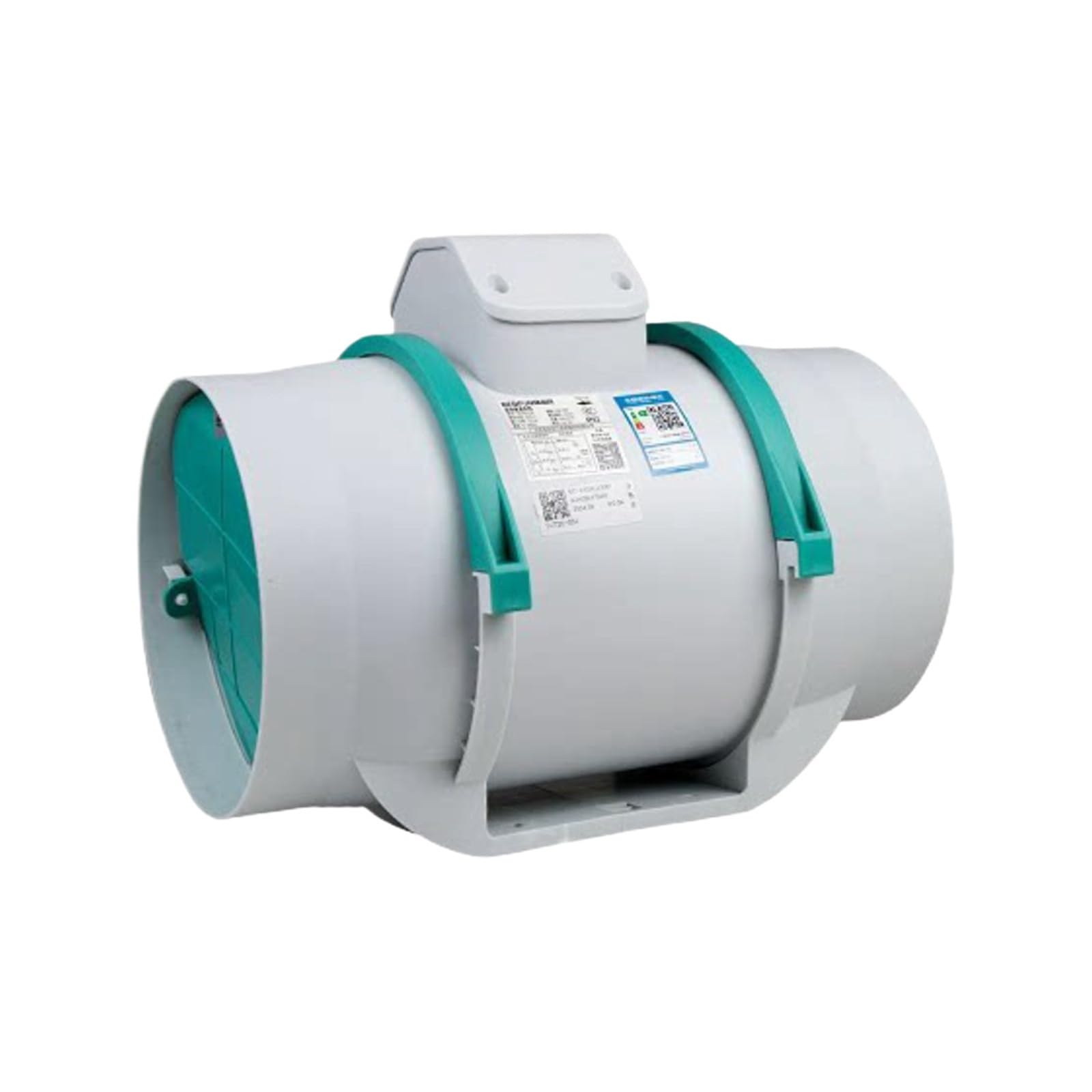 Ventilador de conducto sobrealimentado de doble velocidad para escape silencioso