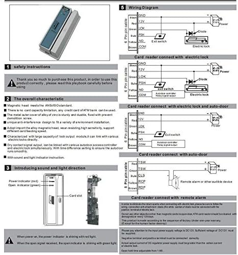 M-200 ATM self-Service Booth Access Control by Magnetic Strip Credit Debit Card