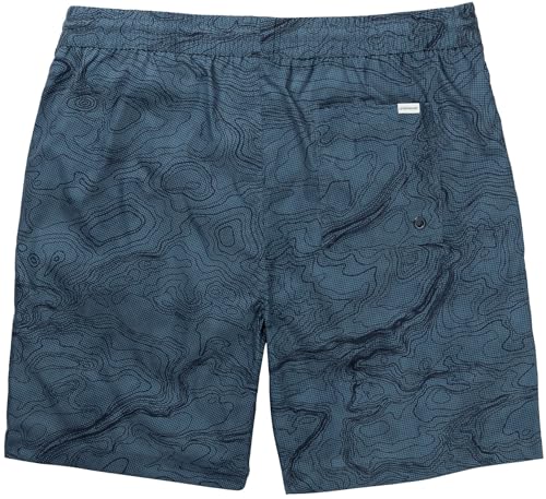 Legendary Whitetails Men's Quick Dry Topographical Print 7 Inch Inseam Swim Trunks2