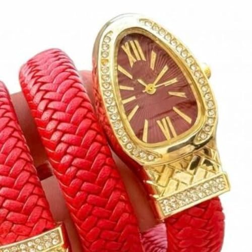 Image of Serpentine Snake Watch, Leather