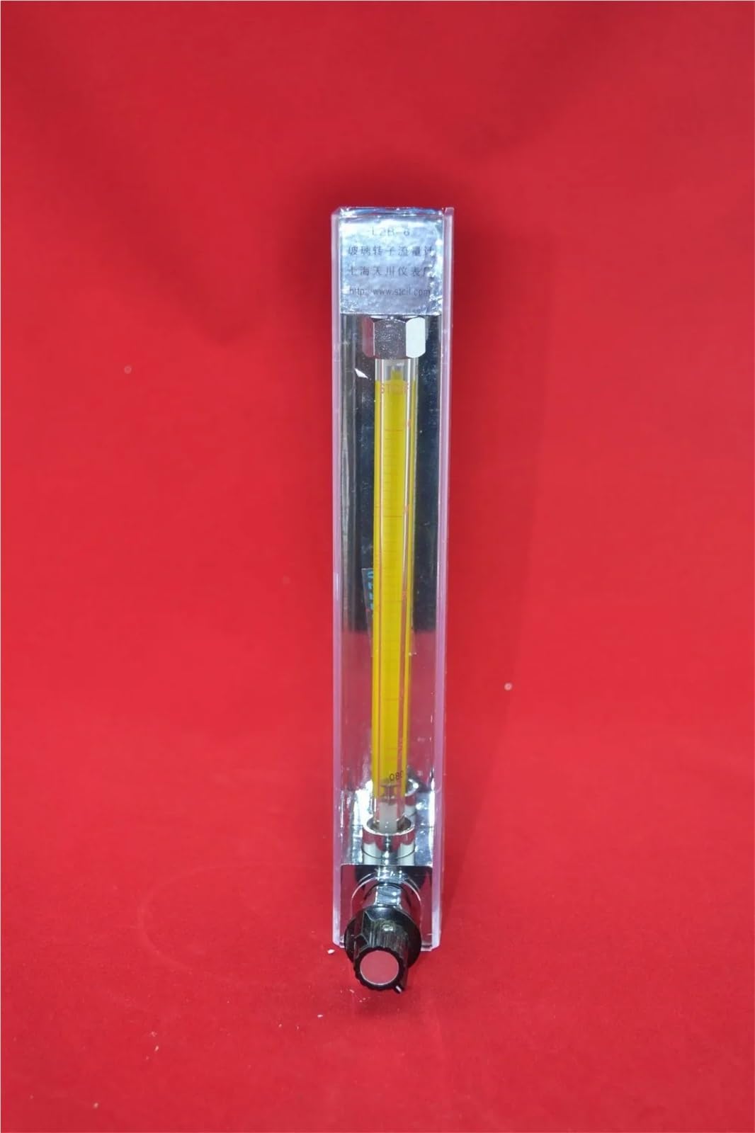 LZB-4, rotámetro de vidrio con caudalímetro y válvula de control for líquidos y gases. Conector que permite ajustar el caudal.(1.6-16LPH for liquid)