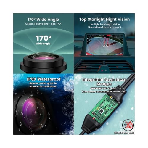 Caméra de recul haute définition AHD 1080P optique premium 175° - 5