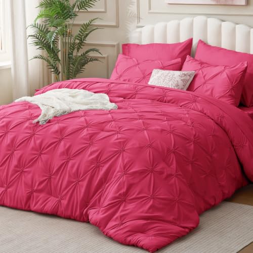 Image of BEDELITE Queen Comforter Set Hot Pink,Lightweight & Soft Comforter