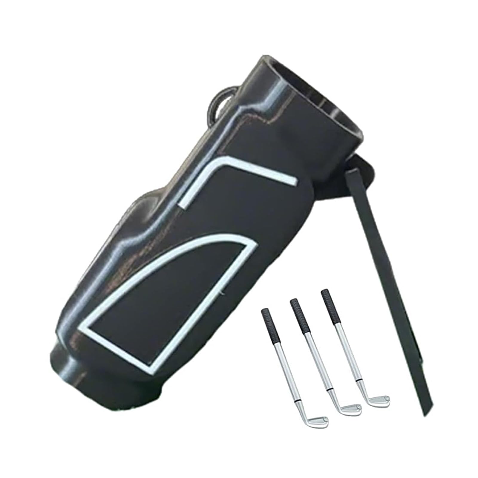 Piceioep Golf Bag Shape Pen Container Desk Organiser Box with 3 Pens for Markers Scissors School Offices Organization Desktop Planner