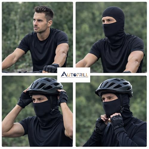 Image of AUTOFRILL Balaclava for Men - Full face mask for Bikers Helmet Liner & Head Cover for Men Breathable Mask for Motorcycle Riding & Cycling
