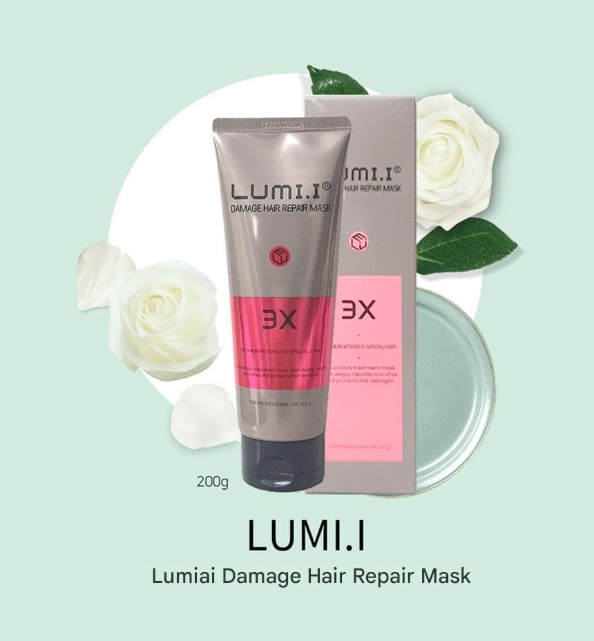 LUMI.I Damage Hair Repair Mask 3X [Deep Conditioning Intense Repair] (Small-6.76 fl oz), 1