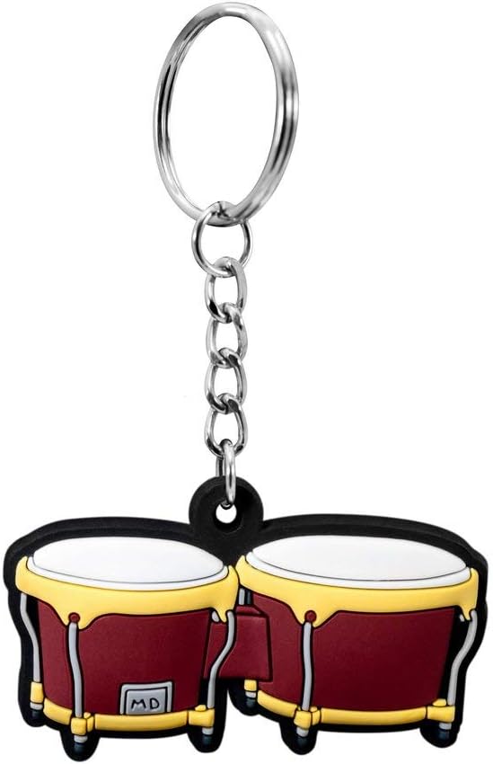 Musician-Designer Musical Instrument Silicone Keychain (Pack of 2)