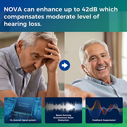 Linner Bluetooth Hearing Aids For Seniors, Hearing Aid With Noise Canceling And Volume Control, Wireless Microphone For Talking And Tv, Up To Moderate Hearing Loss #TOP5