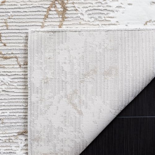 Tapete corredor SAFAVIEH Hanna Collection 2' x 8' gris y marfil miniatura 5