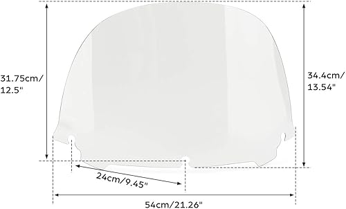 Miniatura 2 de TCT-MOTORPARTS Parabrisas transparente para Harley Touring 2014-2023 Electra Glide, Street Glide, Ultra Classic y Trike modelos FLHT FLHX 2015 2016